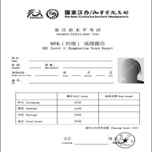 Приложение к сертификату HSK образец 1